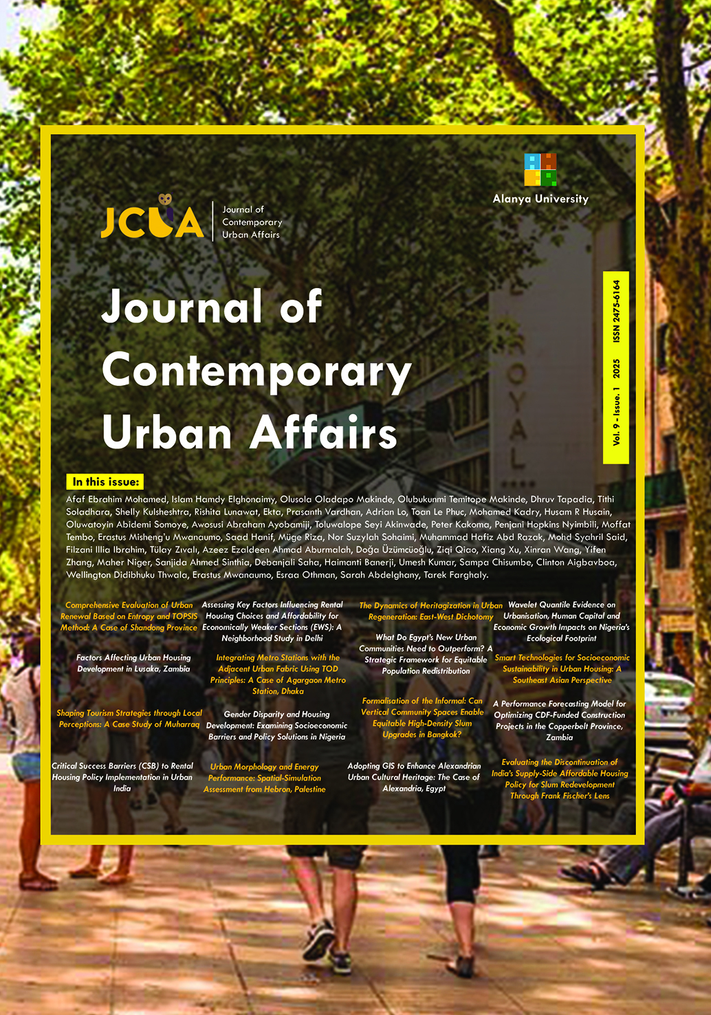 					View Vol. 9 No. 1 (2025): Journal of Contemporary Urban Affairs
				